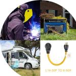 S7 Nema L14-30P to 6-50R Generator Adapter Cord