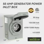 50 Amp Waterproof Generator Inlet Box by RVMATE