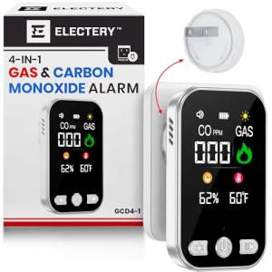 4-in-1 Portable Carbon Monoxide & Gas Detector