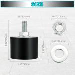 NATGAI 4 PCS M8 40x30mm Rubber Isolator Mounts, Anti-Vibration Shock Absorbers with Studs and Nuts, Vibration Isolation Mounts for Air Compressors, Motors, Diesel Engines, Generators (VD-M8*23-40*30)