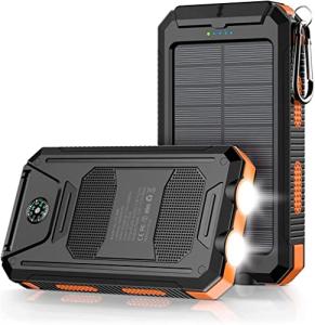 Mregb Solar Power Bank 36800mAh with Flashlight