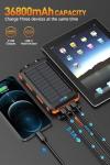 Mregb Solar Power Bank 36800mAh with Flashlight
