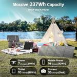 Marbero 237Wh Solar Generator with 60W Panel