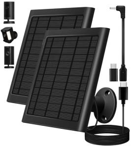 2-Pack 8W Solar Panel Charger for Ring Cameras