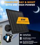 2-Pack 8W Solar Panel Charger for Ring Cameras