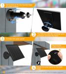 2-Pack 8W Solar Panel Charger for Ring Cameras
