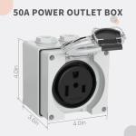 Muelnmey 50Amp Outdoor Power Outlet Box