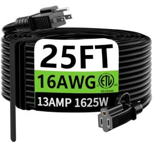 HUANCHAIN 25 ft Waterproof Heavy Duty Extension Cord