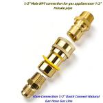 MCAMPAS 1/2" Gas Quick Connect Adapter Kit