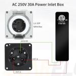 Starelo 30 Amp Outdoor Generator Power Inlet Box