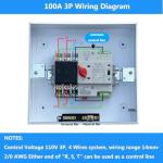 100A Automatic/Manual Generator Transfer Switch for Stable Power