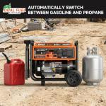 AIVOLT 7500W Dual Fuel Portable Generator with Wheels