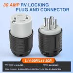 Nilight 30Amp Twist Lock Plug and Connector Adapter