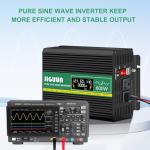 JIGUUN 600W Pure Sine Wave Inverter with USB
