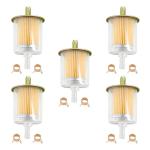 Luxlead 3/8" Gas Inline Fuel Filters, 5 Pack