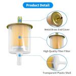 Luxlead 3/8" Gas Inline Fuel Filters, 5 Pack