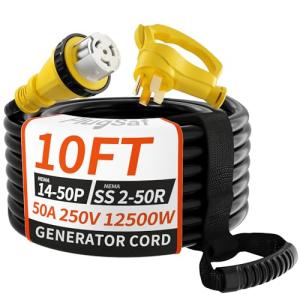 50 Amp RV Generator Extension Cord - 10FT