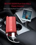 BESTEK 500W Pure Sine Wave Power Inverter