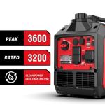 PowerSmart 3600W Portable Inverter Generator with CO Protection