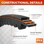 PIX 3VX290 Cogged V-Belt for Industrial Use