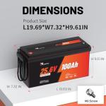 24V 100Ah Deep Cycle LiFePO4 Battery for Power