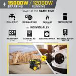 Champion 15,000-Watt Tri-Fuel Portable Generator