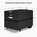 Heavy Duty Waterproof Generator Cover - Black, 24x18x20 inch