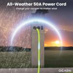 GEARit 50-Amp Generator Extension Cord, 125/250V, Inline NEMA 14-50P to SS2-50R Twist Lock Connector STW 6/3+8/1 AWG, for 50A Power Inlet Box, RV Camper, Generator to House, 20 Feet, Green