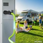 GEARit 50-Amp Generator Extension Cord, 125/250V, Inline NEMA 14-50P to SS2-50R Twist Lock Connector STW 6/3+8/1 AWG, for 50A Power Inlet Box, RV Camper, Generator to House, 20 Feet, Green