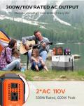 Portable 300W Solar Generator with 40W Panels