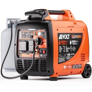 Portable Dual Fuel Inverter Generator 4300W with Wheels
