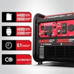 PowerSmart 4400-Watt Dual Fuel Portable Generator with Inverter Technology, CO Protect, 30 amp for Home Use and Emergency Backup