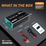 RUTNRIXA 12V DC to 110V AC Power Inverter