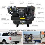 14HP Gas Powered Air Compressor Generator Welder Combo
