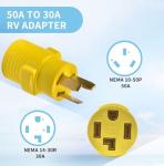 NEMA 10-50P to 14-30R 30AMP Power Adapter