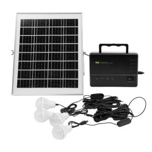 Portable Solar Generator Kit with LED Bulbs