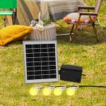 Portable Solar Generator Kit with LED Bulbs