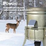 POWOXI 12V Solar Panel Charger for Deer Feeders