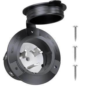 50A Flanged Shore Power Inlet Generator Plug