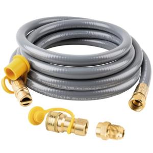 15 ft Flexible Natural Gas Hose with Quick Connect