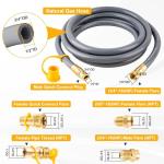 15 ft Flexible Natural Gas Hose with Quick Connect