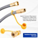 15 ft Flexible Natural Gas Hose with Quick Connect