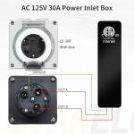 Starelo 30 Amp Weatherproof Generator Power Inlet Box