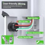 50A Flanged Shore Power Inlet Generator Plug