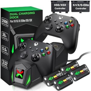 Xbox Controller Battery Storage Set with Charger Dock