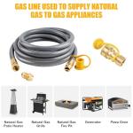 15 ft Flexible Natural Gas Hose with Quick Connect