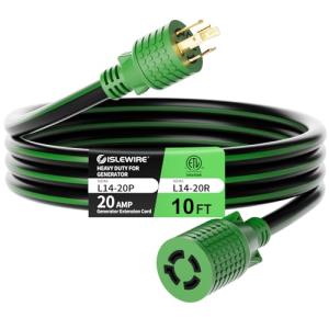 10FT Heavy Duty NEMA L14-20 Generator Extension Cord