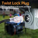 MaxWorks 25 Ft. Heavy Duty 4-Prong Generator Cord