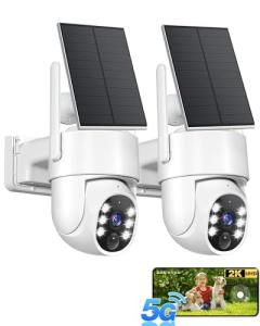 Gianteye Solar Wireless Security Cameras - 2 Pack