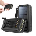 Portable 63200mAh Solar Power Bank with Hand Crank
